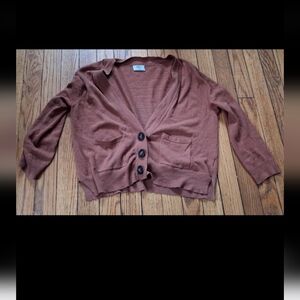 Wallace - Women's Brown Casual Long Sleeve Shrug/Bolero Sweater. Size XS